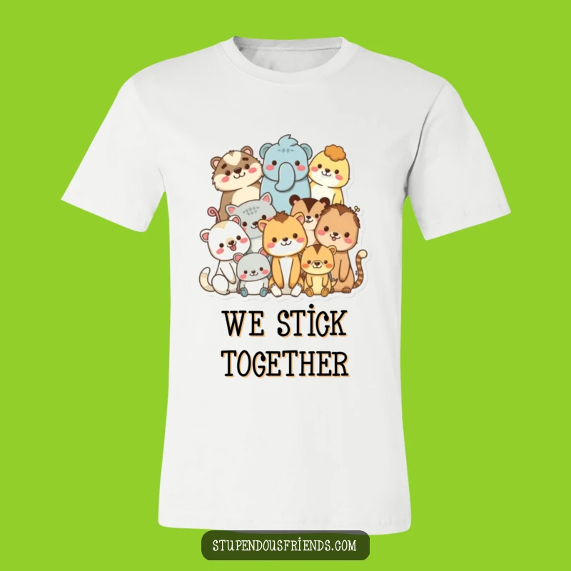 Funny Diverse Animal Hug T-Shirt - Unity & Kindness Apparel