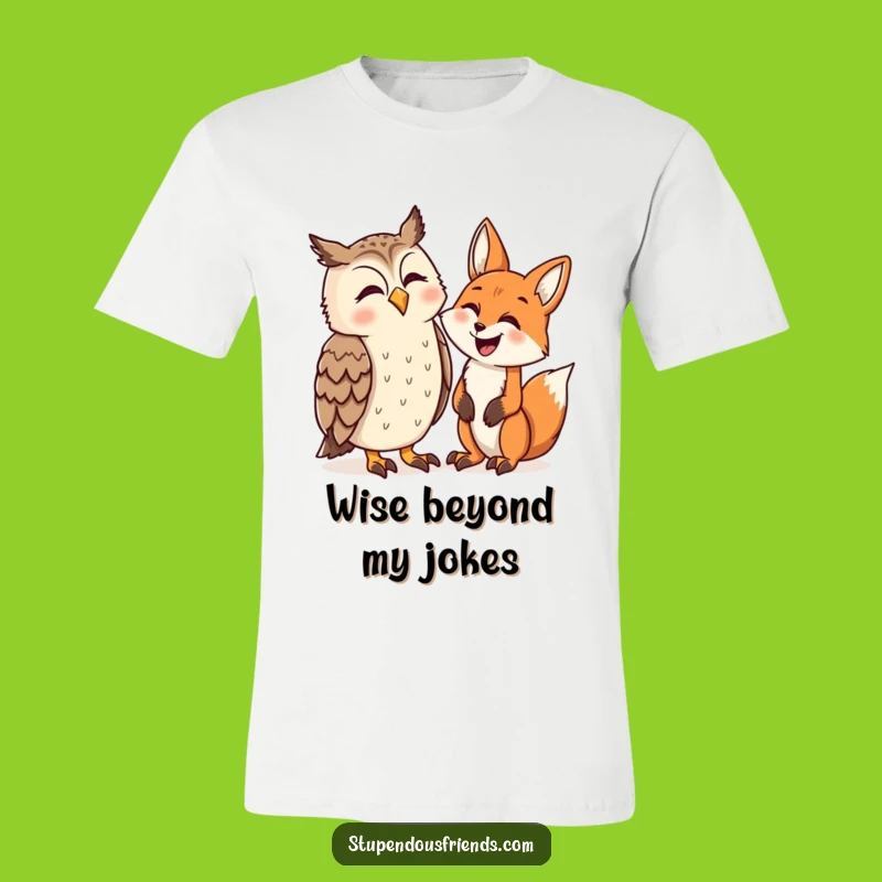 Funny Owl and Fox Laughing T-Shirt: Wear Your Humor Proudly!