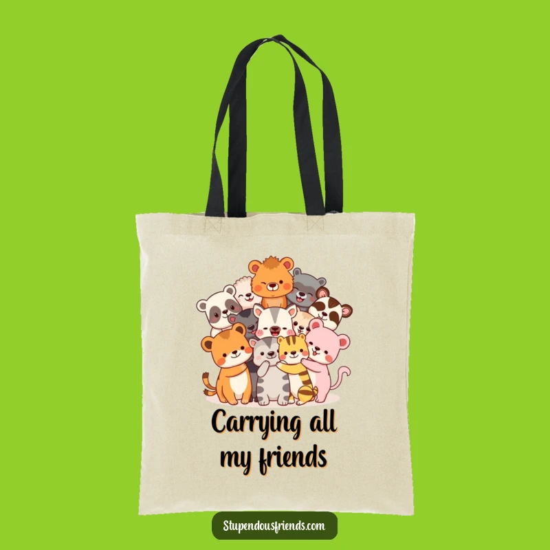 Funny Animal Friends Hugging Tote Bag - The Perfect Practical and Hilarious Gift for Everyday