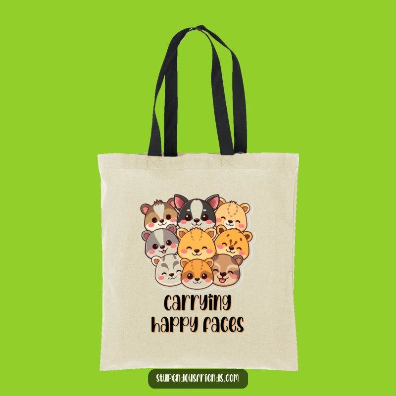 Funny Animal Smile Tote Bag: Carry Your Fun with this Funny Accessory!