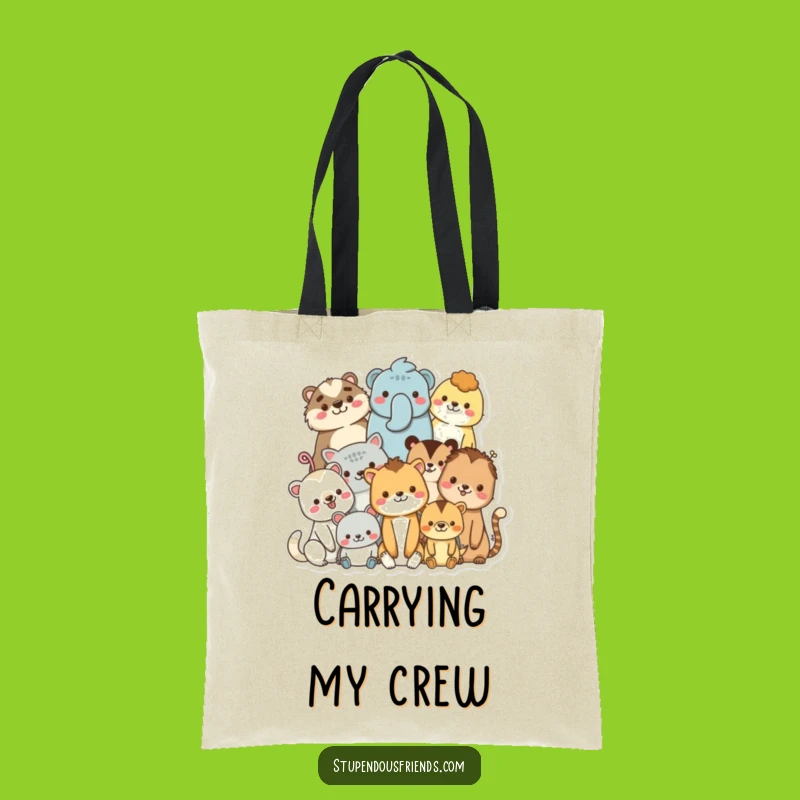 Funny Diverse Animal Hug Tote Bag - Carry Your Unity Proudly