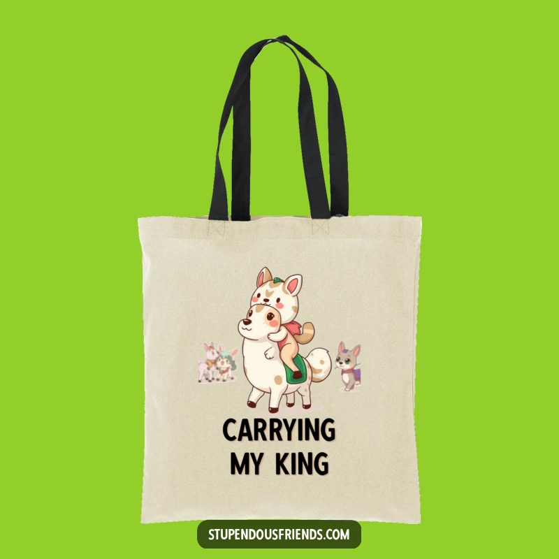 Funny Animal Parade Tote Bag: Stylish Carryall, Humorous Duo Design, Great Gift