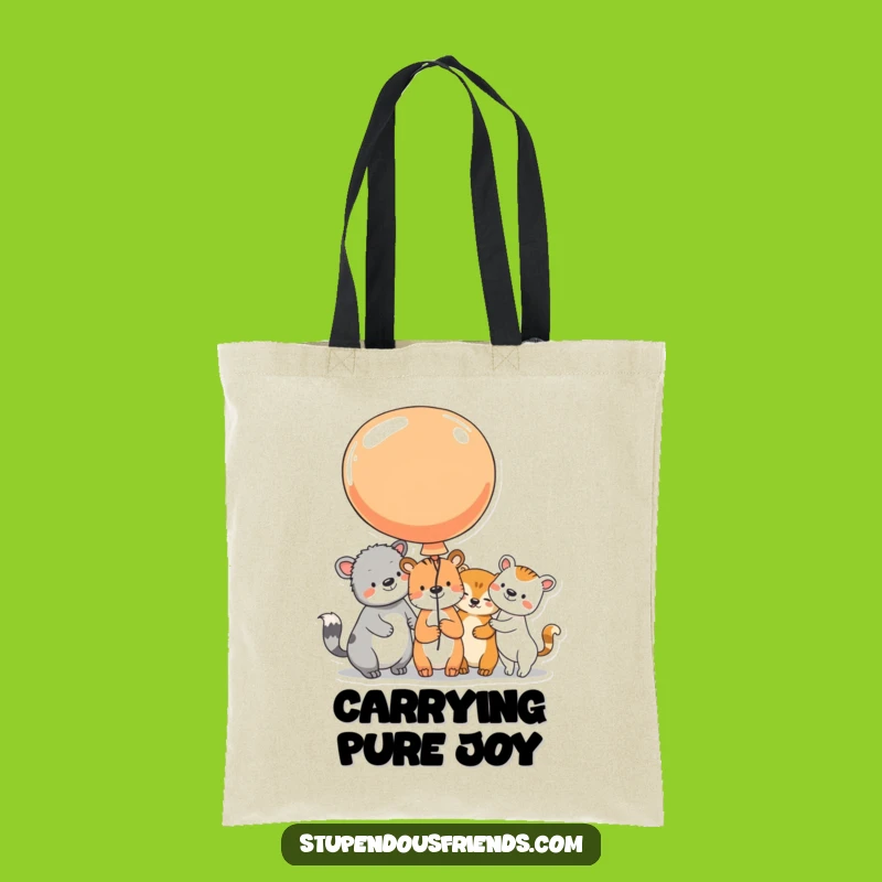 Funny Animal Balloon Joy Tote Bag: Carry Your Smile