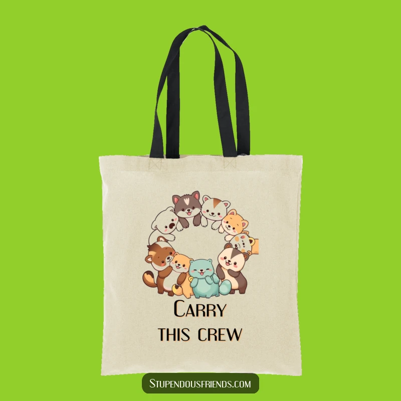 Funny Animal Circle Tote Bag: A Hilarious Accessory for Everyday Fun!