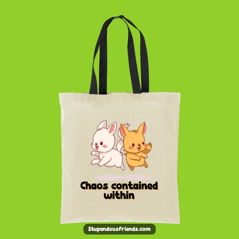 Funny Animal Tails Intertwined Tote Bag: Carry Your Laughs in Style
