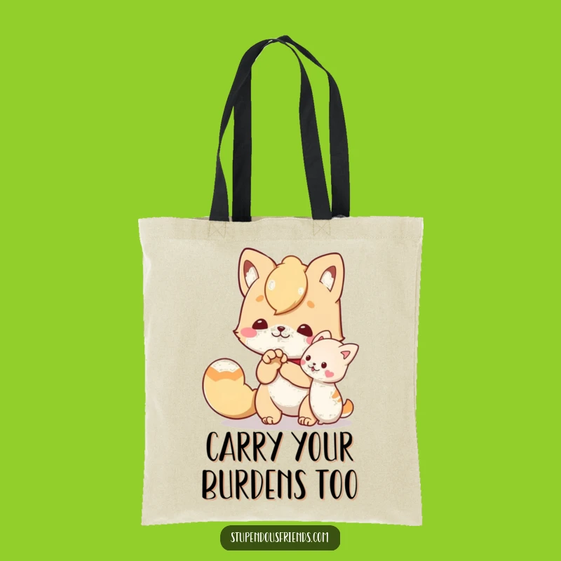 Funny Helping Paw Tote Bag: Carry Kindness and Humor Everywhere