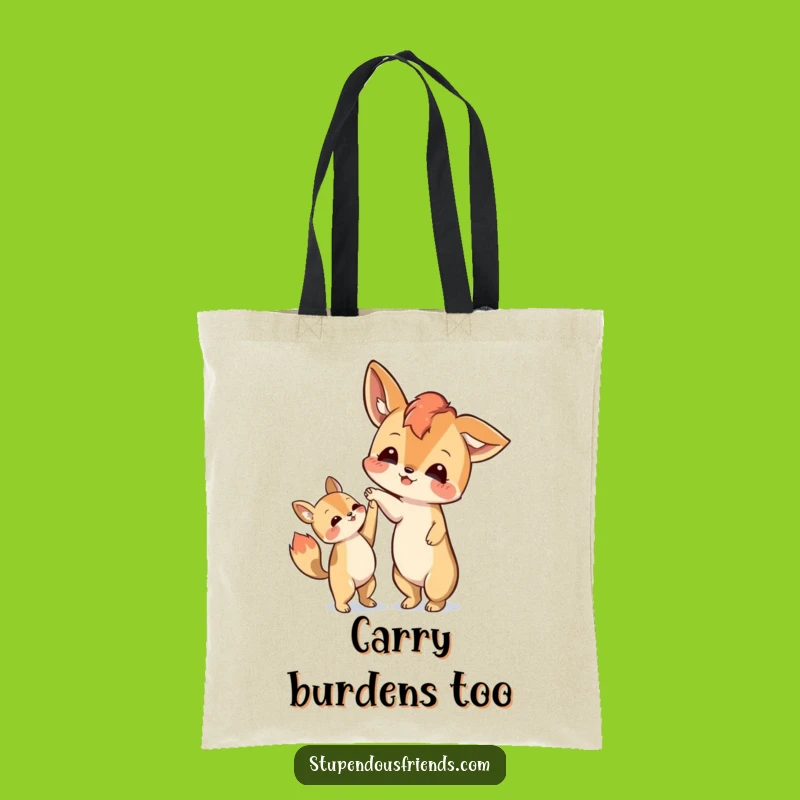 Funny Helping Paw Tote Bag - Carry Support and Friendship