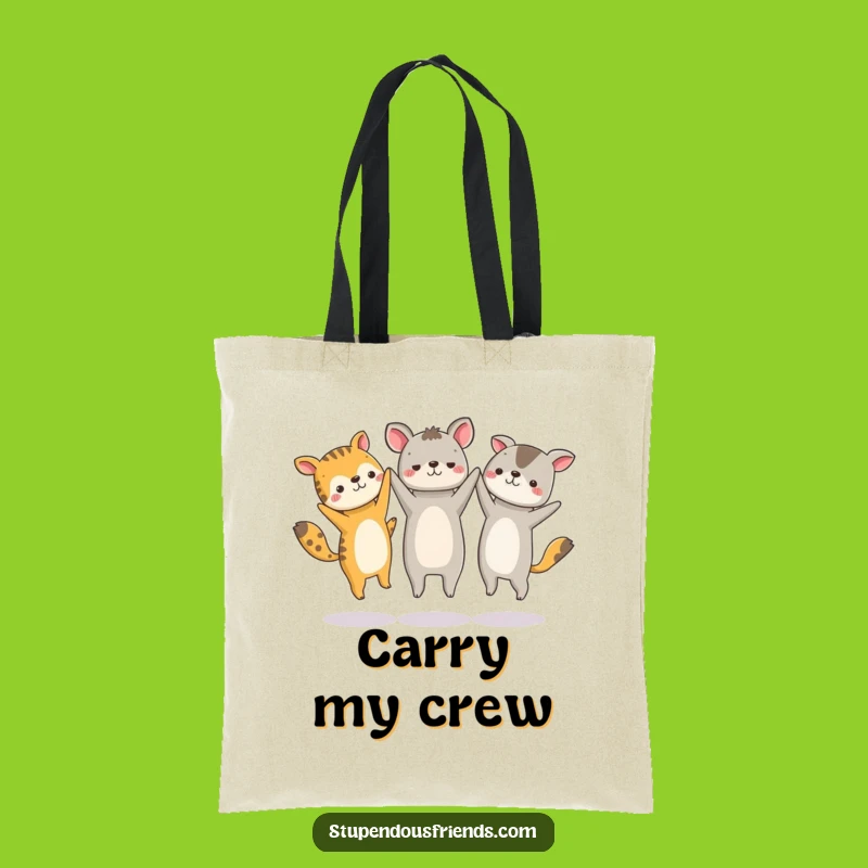 Funny Jumping Animals Tote Bag - Carry Your Fun-Loving Vibes