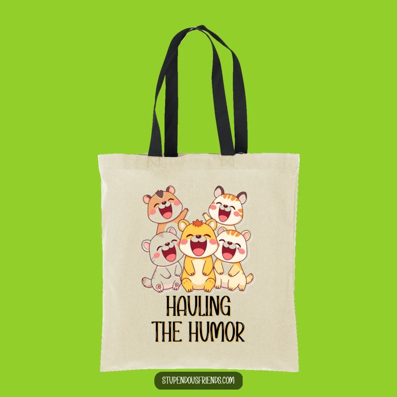 Funny Laughing Animals Tote Bag: Carry Your Giggles, Great Gift