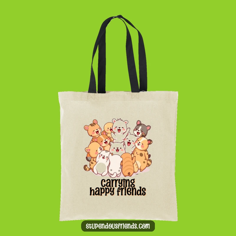 Funny Party Bag: Animals Cheering Circle, Stylish and Hilarious Carry-All