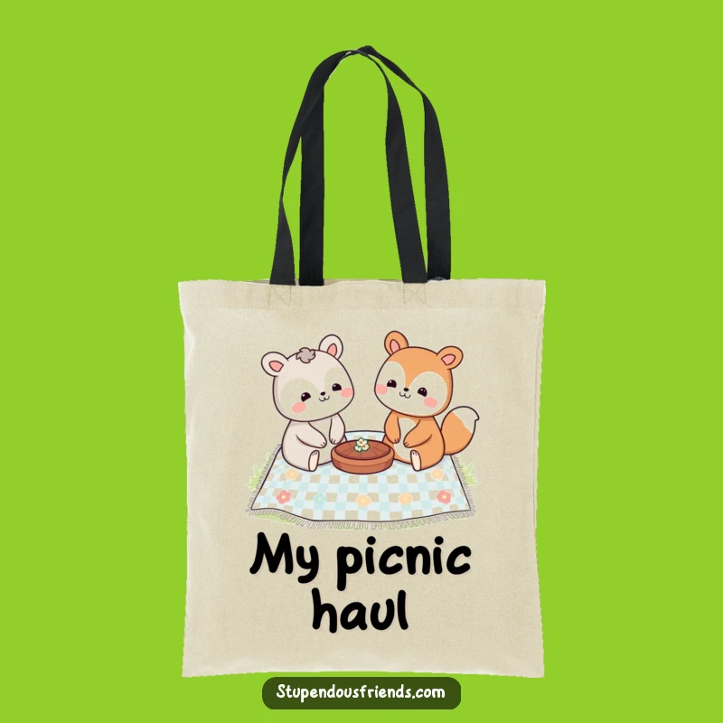 Funny Picnic Pals Tote Bag: Carry Your Feast with Hilarious Style