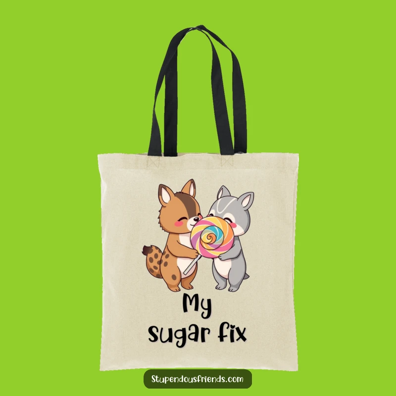 Funny Animal Lollipop Tote Bag: Stylish and Sweet Accessory for Carrying Joy