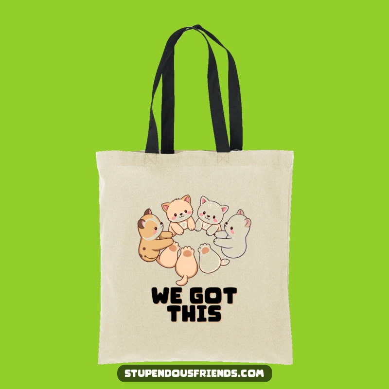 Funny Animal Friends Circle Tote Bag: Carry Your Unity with Style